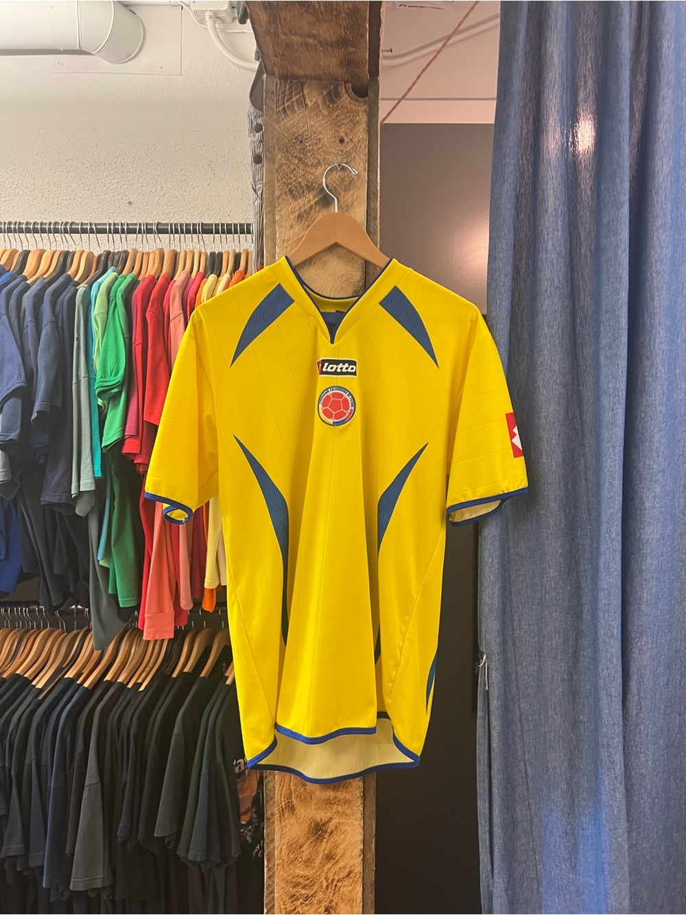 Vintage Colombia Yellow Soccer Jersey